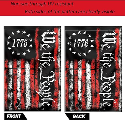 We The People 1776 Flag Double Sided 12x18in Outdoor Betsy Ross 13 Star American Constitution Flags for Yard Lawn Home Garden Decor Flag