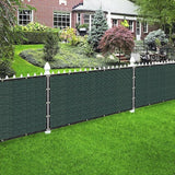 Houssity Green 3' x 91' Balcony Deck Fence Privacy Screen Cover Panel Shade Cloth Fabric for Chain Link Fence Patio Pool Railing Driveway Walkway Porch Playground Dog Kennel Residence Commercial Use