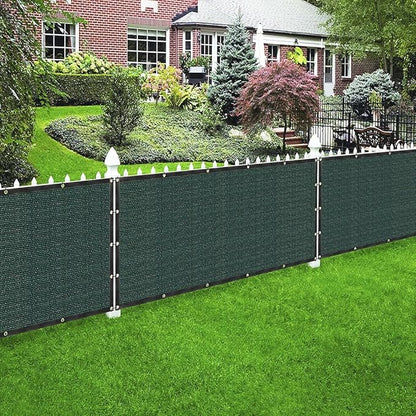 Houssity Green 3' x 90' Balcony Deck Fence Privacy Screen Cover Panel Shade Cloth Fabric for Chain Link Fence Patio Pool Railing Driveway Walkway Porch Playground Dog Kennel Residence Commercial Use