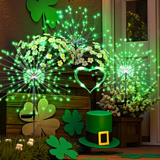 PEVOROS Garden Decor Solar Lights Outdoor,4 Pack 120LED Waterproof Colorful Solar Garden Lights Your Outdoor Decoration,Yard, Patio, Porch,Flower Pot,Pathway,Christmas (Green)