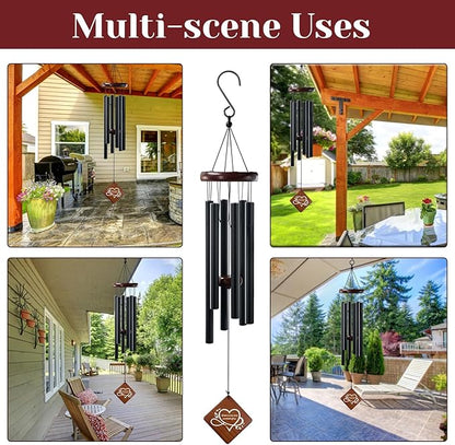Windchimes in Memory of a Loved One, 36'' Memorial Wind Chime for Outside, Sympathy Wind Chime for Loss of Mother, Father or Loved One, Bereavement Condolence Remembrance Gift for Loss of Loved One