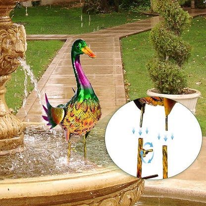 Mallard Duck Garden Statues, Metal Duck Outdoor Decor, Mallard Duck Yard Art for Garden Pond Backyard Lawn Beach Decoration
