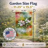 Caroline's Treasures Virginia American Dogwood in Watercolor Garden Flag Mailbox Flag Decorative Yard Flag Banner Outside Patio Artwork Yard Flower Beds, Garden Size, Multicolor