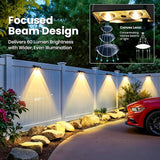 Solar Fence Lights Outdoor,50 LM 11 Modes & 9 Colors Solar Lights with Brighter LED Focus Lens Waterproof IP65 for Wall Backyard Deck Patio Porch Step Railings Pool Decor（20 Pack）