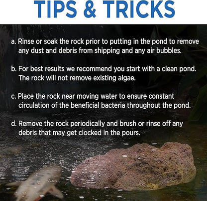 Magic Pond Rocks, Fish Tank Rocks for Enhancing Water Clarity with Your Regular Cleaning Routine, Fish Friendly Aquarium Rocks, All Natural Aquarium Decor, Small - Up to 750 Gallons