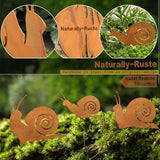 3pcs Metal Yard Art,Snail Garden Decor, Outside Lawn Ornaments Porch Backyard Sculpture, Patio Lawn Garden Yard Decorations