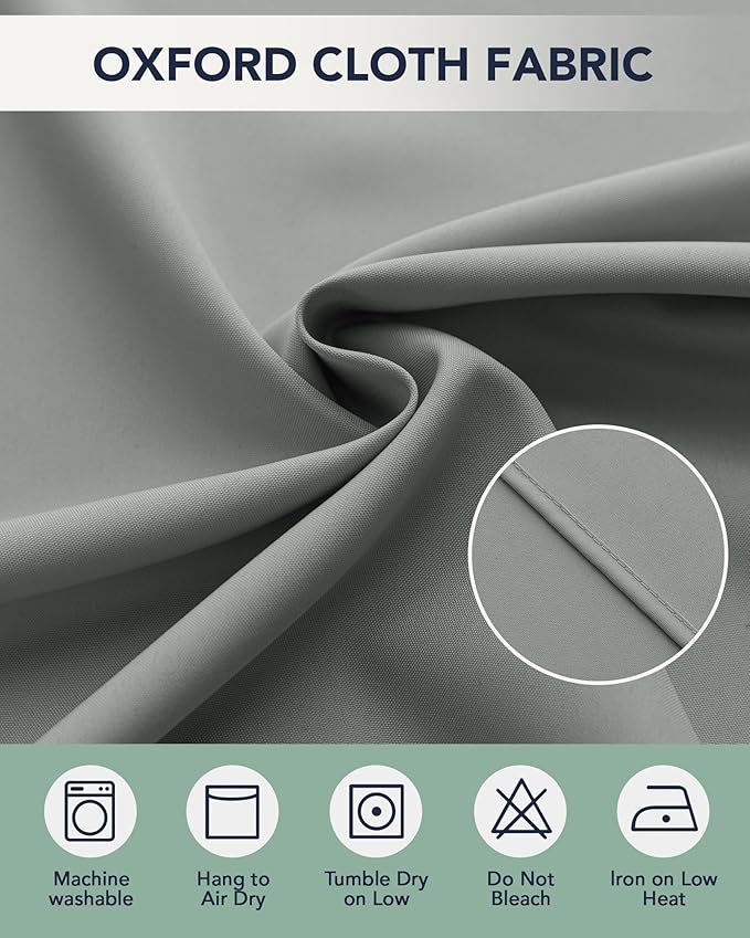 Patio Curtains Outdoor Waterproof - 10'Wx12'Lx7'H Weatherproof Pergola Outside Curtains, Gazebo Universal Replacement Privacy Curtains, 4 Panels Sidewall Drapes with Zipper, Grey