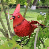 Cardinal Garden Decor Metal Yard Art Gifts Garden Sculptures Statues Large Red Bird Outdoor Decor,Gifts
