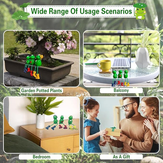 Cute Frog Garden Decor for Outside, Funny Resin Garden Statues Yard Decoration Outdoor, Unique Frog/Rabbit/Monkeys Art Figurines for Patio Lawn House (Frogs a)