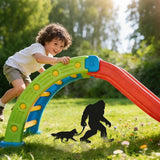 Bigfoot Garden Stake – Metal Sasquatch Statue Walking Border Collie Dog on Leash – Funny Bigfoot Yard Decor, Outdoor Metal Yard Art, Sasquatch Sign for Garden & Lawn