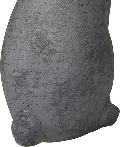 Deco 79 Polystone Rabbit Decorative Garden Sculpture Indoor Outdoor Garden Statue, Outdoor Sculpture 7" x 8" x 20", Gray
