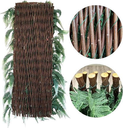 Expandable Fence Privacy Screen for Balcony Patio Outdoor,Decorative Faux Ivy Fencing Panel,Artificial Hedges (Single Sided Leaves)…1