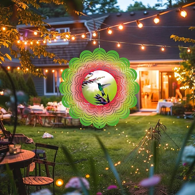 Hummingbird Gifts for Mom, Moms Wind Spinners, Mother's Day Best Gift for Mom, Mother Birthday Gift from Daughter Son, Love Reminder Gifts for Mother's Day, Garden Decor Gifts for Outside, Patio, 12in