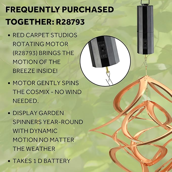 Red Carpet Studios The Original Cosmix Deluxe Helix Wind Spinner, Medium 14-Inch, Double Copper
