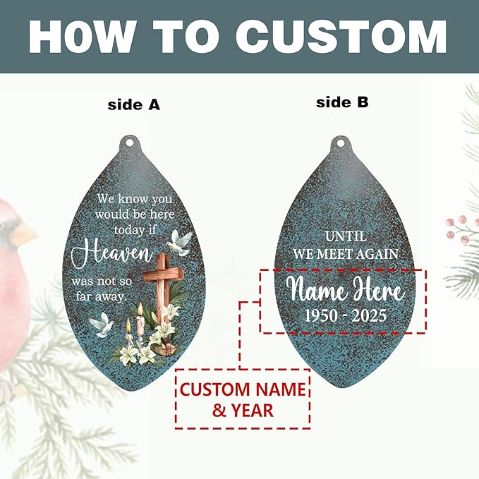 ASTARIN Memorial Wind Chimes Personalized, Memorial Gifts Wind Chimes for Loss of Loved One, Sympathy Gifts Cross Wind Chime, Windchimes in Memory of a Loved One(Produced in USA)