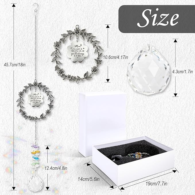 Rngmsi Crystal Suncatcher Best Mom Gifts, Birthday Gifts for Mothers Day Thanksgiving Christmas, Sun Catcher Hanging Ornament for Window Hanging Wall Art