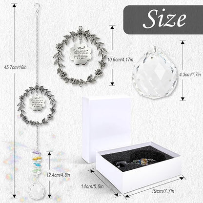 Rngmsi Crystal Suncatcher Best Mom Gifts, Birthday Gifts for Mothers Day Thanksgiving Christmas, Sun Catcher Hanging Ornament for Window Hanging Wall Art