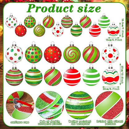 Huwena 24 Pcs Christmas Outdoor Decorations Hanging Ornaments Christmas Yard Signs Double Sided Lawn Decorations for Xmas Party Porch Lawn Decor (Novel Style)