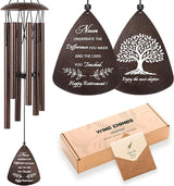 Soopau Retirement Gift for Woman Men, 32" Wind Chimes Retirement Gifts, Happy Retirement Gifts for Coworker Colleague Boss Teachers Nurses Friends, Going Away Gifts Retirement Decorations