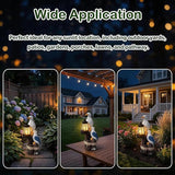 Seagull Solar Garden Outdoor Decor Statues with LED Lantern, Hand Painted Resin Animal Figurine Lights for Patio Lawn Yard Pathway, Unique Coastal Gifts for Women Mom Grandma