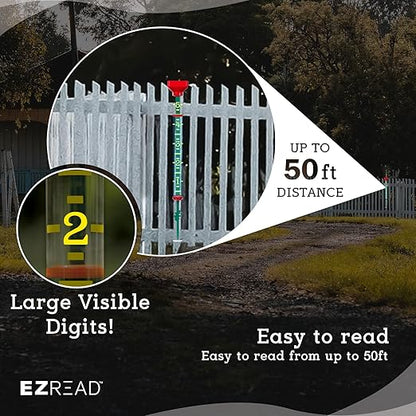 Headwind EZRead 21” Giant Professional Outdoor rain Gauge, USA Made Heavy Duty All Weather Freeze Proof Stake or mountable with Float, Red (820-1002RED)