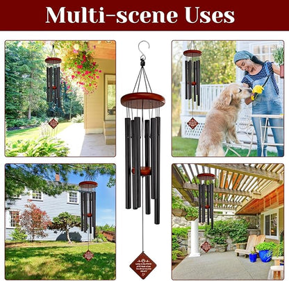 Pet Memorial Gifts for Loss of Dog, 26" pet Memorial Wind Chimes for Outside, Loss of Dogs Sympathy Gift, Listen to The Wind in Memory of Pets Windchimes for Garden