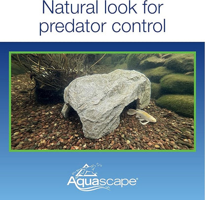 Aquascape Faux Rock Fish Cave, Decorative Shelter for Koi and Pond Fish, Natural-Looking Rock Design, 25-inch L x 15-inch W, 78418