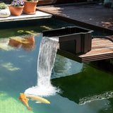 Buzzlett Waterfall Spillway with 8 inch Wide Weir, Smooth Flow Pond Waterfall Box, Easy Installation, Durable Construction, Long-Lasting for Outdoor, Ideal for Gardens, Pond Water Features and Streams
