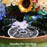 AISITIN 3.7W Solar Bird Bath Fountain Pump, 7.1" Solar Powered Water Fountain Pump for Garden, Ponds, Pool, Fish Tank, Aquarium and Outdoor