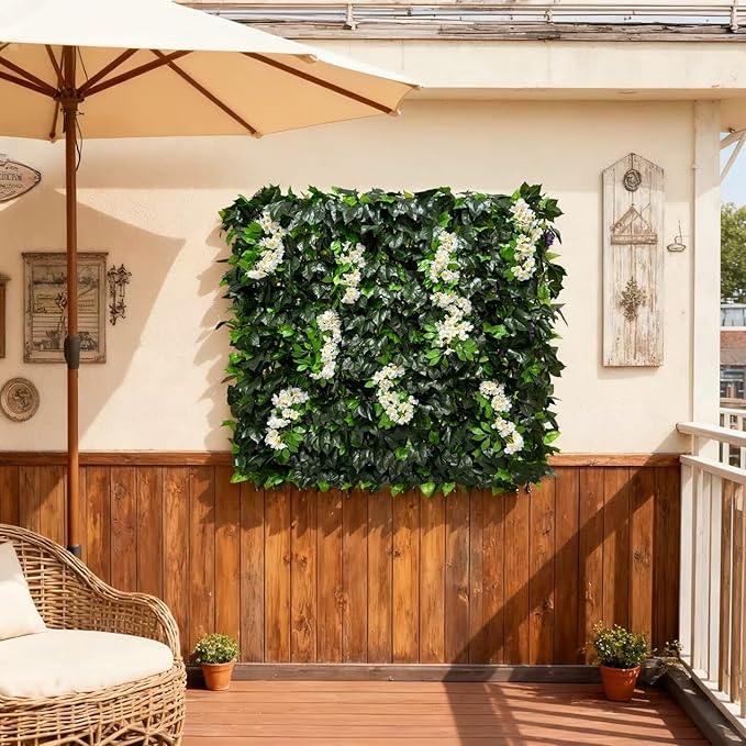 Artificial Expandable Ivy Privacy Fence Screen,Adjustable Size,Dense Leaf Panel,Perfect for Balcony,Garden,Fence Cover and Green Wall Decoration