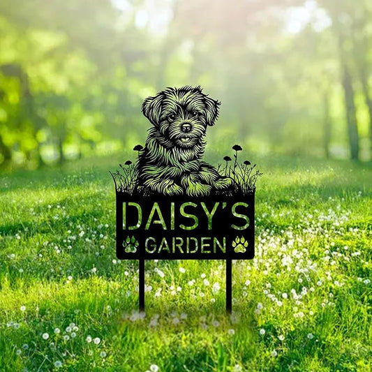Custom Glen of Imaal Terrier Metal Memorial Garden Stake Personalized Pet Grave Marker Name Sign Remembrance Stake Decor Sympathy Dog Loss,Outdoor Statues for Yard Garden Lawn Patio Pathway Grave.