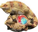Solar Iguana Lizard Garden Statue Light, Hand-Painted Mosaic Solar Outdoor Decor Light with Dusk to Dawn Sensor, Yard Art Sculpture for Patio Lawn Porch Housewarming Gift