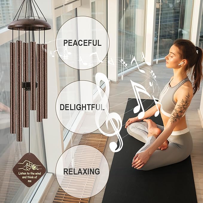 Dog Memorial Gifts, Pet Memorial Wind Chimes for Dogs, Loss of Dog Passing Away Remembrance Bereavement Sympathy Gift, Cat Memorial 32"