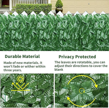 120x40inch Artificial Ivy Privacy Fence Wall Screen, Faux Greenery Backdrop Ivy Vine Leaf Hedges Fence Panels for Patio, Balcony, Garden, Backyard Indoor Outdoor Decor