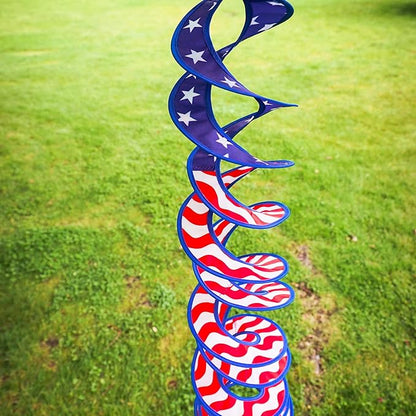 New In the Breeze 5183 Stars & Stipes Curlie Wind Spinner