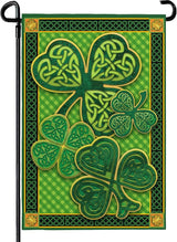 St Patricks Day Garden Flags Spring Green Shamrock Lucky Clover Holiday Yard Flag Porch Lawn Decorations 12x18 Double Sided Buffalo Plaid Saint for Farmhouse Holiday Happy St Patricks Day Outside