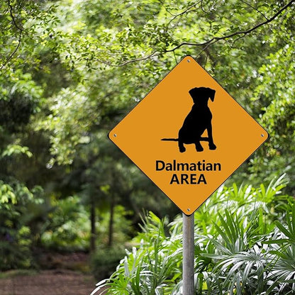 Dalmatian Crossing Xing Sign Beware of Dalmatian Dog Metal Sign Dalmatian Funny Warning Sign Crossing Zone Sign for Farm Yard Front Door Indoor Outdoor Street Sign 10x10in