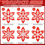 12 Pieces Winter Inflatable Snowflake Outdoor Decorations Blow up Winter Red Inflatable Hanging PVC Waterproof Snowball Outdoor Ornaments Decorations for Party Decor Yard Garden Lawn