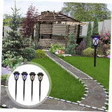 Angoily 4pcs Solar Lawn Lights Easy Install Led Outdoor Garden Lighting for Pathways Unique Design Solar Powered Landscape Decor