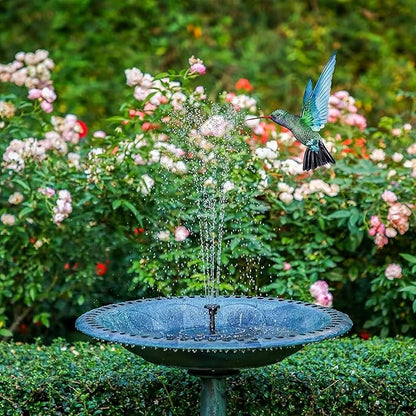 HEERTTOGO 1Pc 1.5W Solar Fountain Pump, Bird Bath Pump With 8 Nozzles, Suitable For Ponds, Swimming Pools, Gardens, Outdoor Use, Garden Decoration Accessories Floating Solar Water Pump
