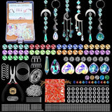 DIY Suncatcher Making Kits, 460 pcs Crystal Sun Catchers Crafts with Hooks Chains Pendants Rainbow Maker for Window Hanging Prism Indoor Outdoor Garden Party Decor