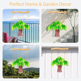 Glass Wind Chimes,Stained Glass Window Hangings Sun Catcher for Outdoor, Home&Garden Decor,House Warming Birthday Gifts for Women,Mom,Unisex