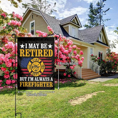 Firefighter Flag Garden Flag Double Sided Vertical 12×18 Inch Banners Double Sided For Lawn Patio Yard Garden Home Outdoor Decor -1