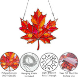 Maple Leaf Fall Ornaments Colorful Window Hanging Decorations Home Wall Decor for Indoor Outdoor