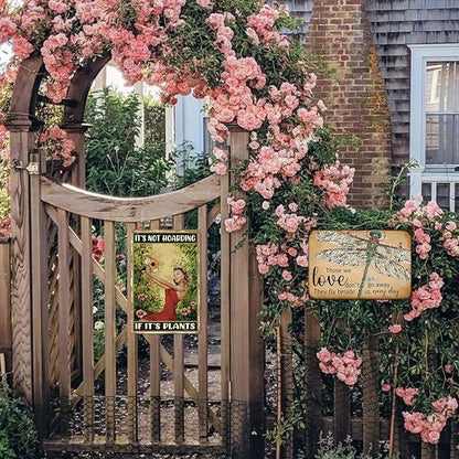 Dragonfly Garden Wall Decor Vintage Metal Tin Sign Yard Art Outdoor Dragonfly Gifts For Women Those We Love Don'T Go Away They Fly Beside Us Every Day Signs Funny Garden Signs For Outside 8 X 12 Inch