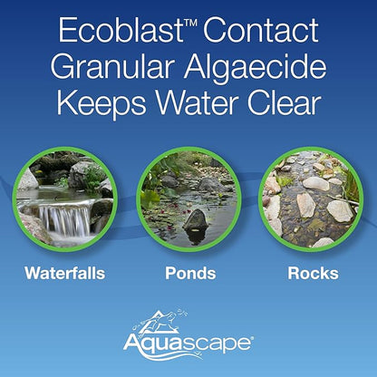 Aquascape EcoBlast Contact Granular Algaecide for Ponds, Waterfalls, Fountains, Streams, and Rocks, 7 lb / 3.2 kg, 29313