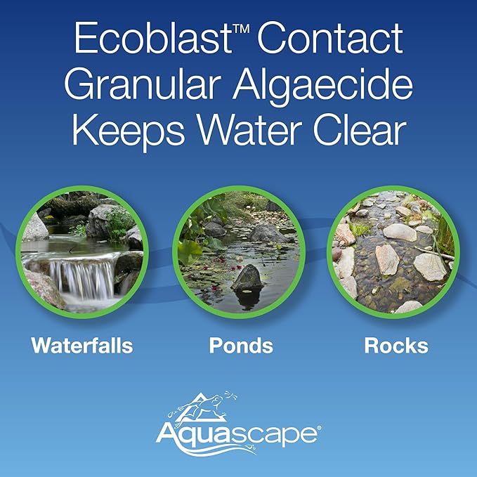Aquascape EcoBlast Contact Granular Algaecide for Ponds, Waterfalls, Fountains, Streams, and Rocks, 38.4 oz / 1.1 kg, 29312