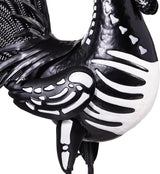 Evergreen Garden 19" Skeleton Rooster Metal Animal Statue | Indoor and Outdoor Safe | Halloween Decoration for Garden Yard Lawn Party | Rustic Farmhouse Chicken Decor