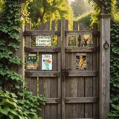 Garden Decor Metal Tin Signs Vintage Gardening Gifts For Women Unique And Into The Garden I Go To Lose My Mind And Find My Soul Sign Hippie Decor 8x12 Inch