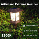 6Pack Solar Pathway Lights Outdoor Waterproof IP65, Solar Lights Outdoor with Hook, Upgraded 1000mAH Battery, Up to 12Hrs, Auto On/Off, Garden Decor for Yard, Driveway, Walkway (LED)